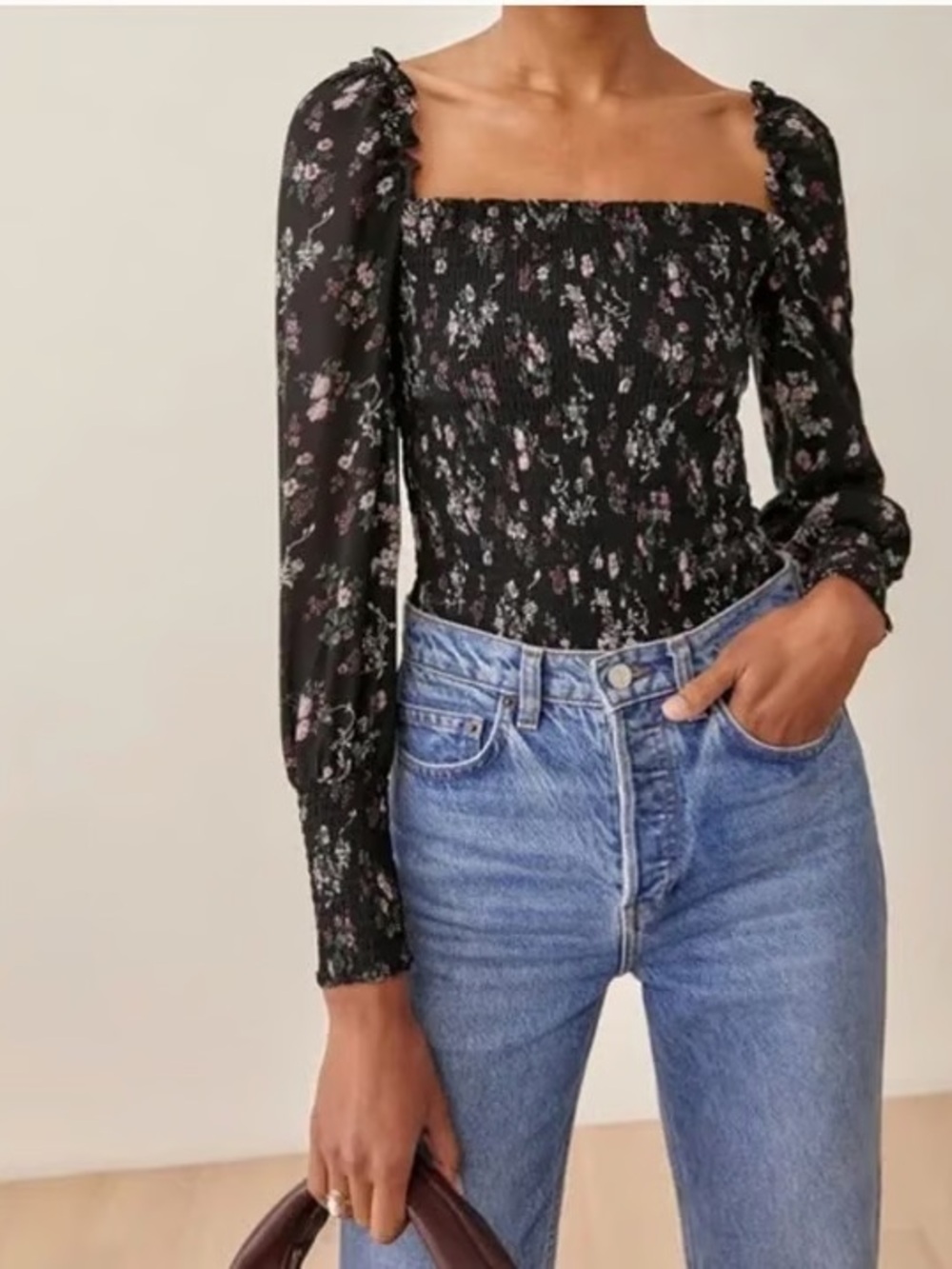 REFORMATION Pinto Top In Jolene Ditsy Floral - Picture 2 of 5